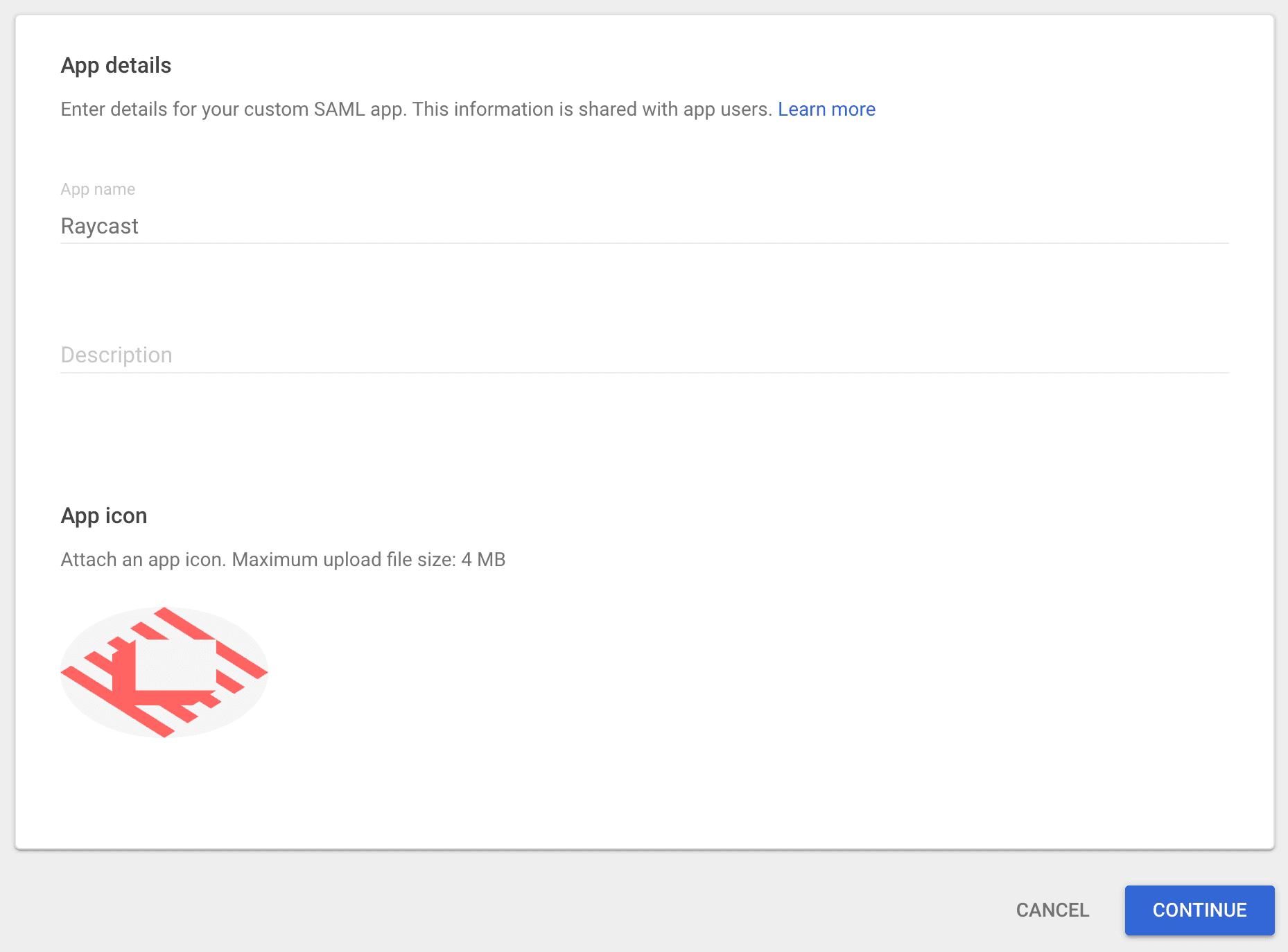 Google Admin Console App details