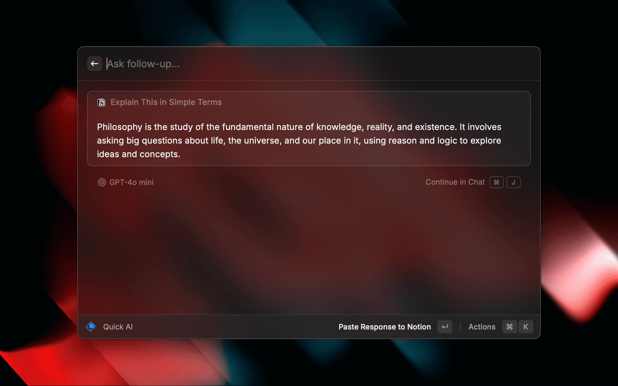 Explain Words AI Command