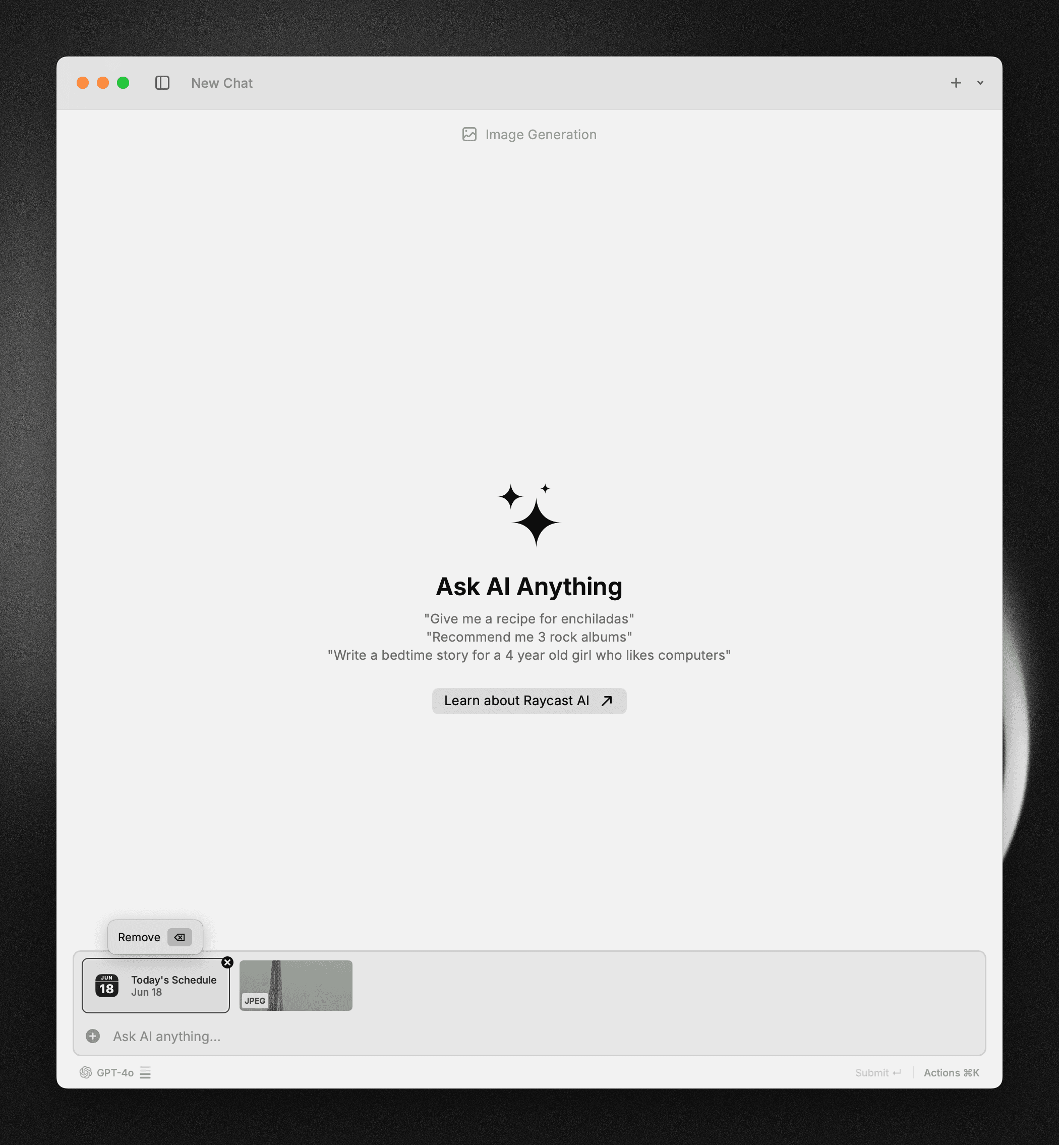 Quick Look preview of an AI Chat attachment