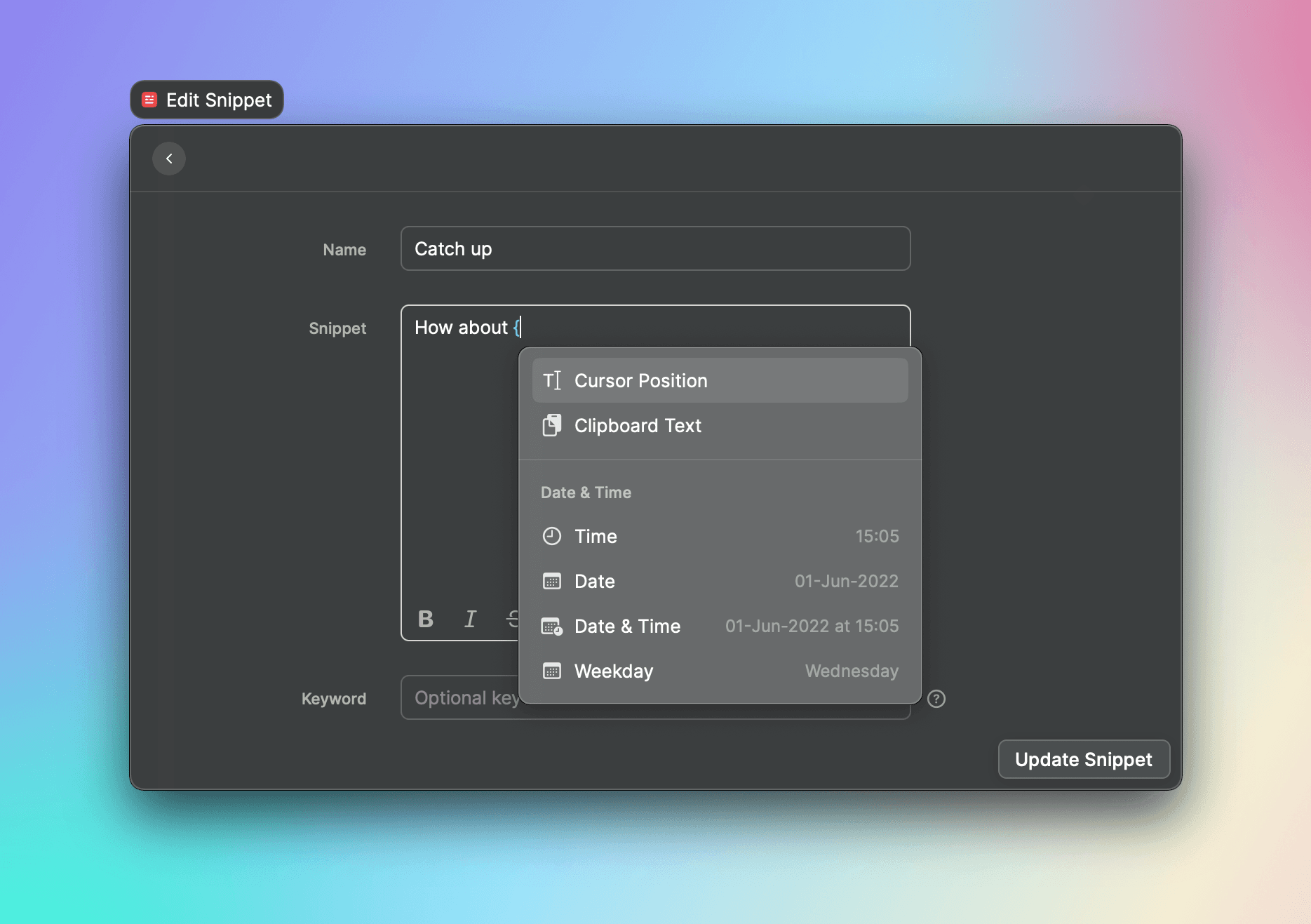 Custom date format samples