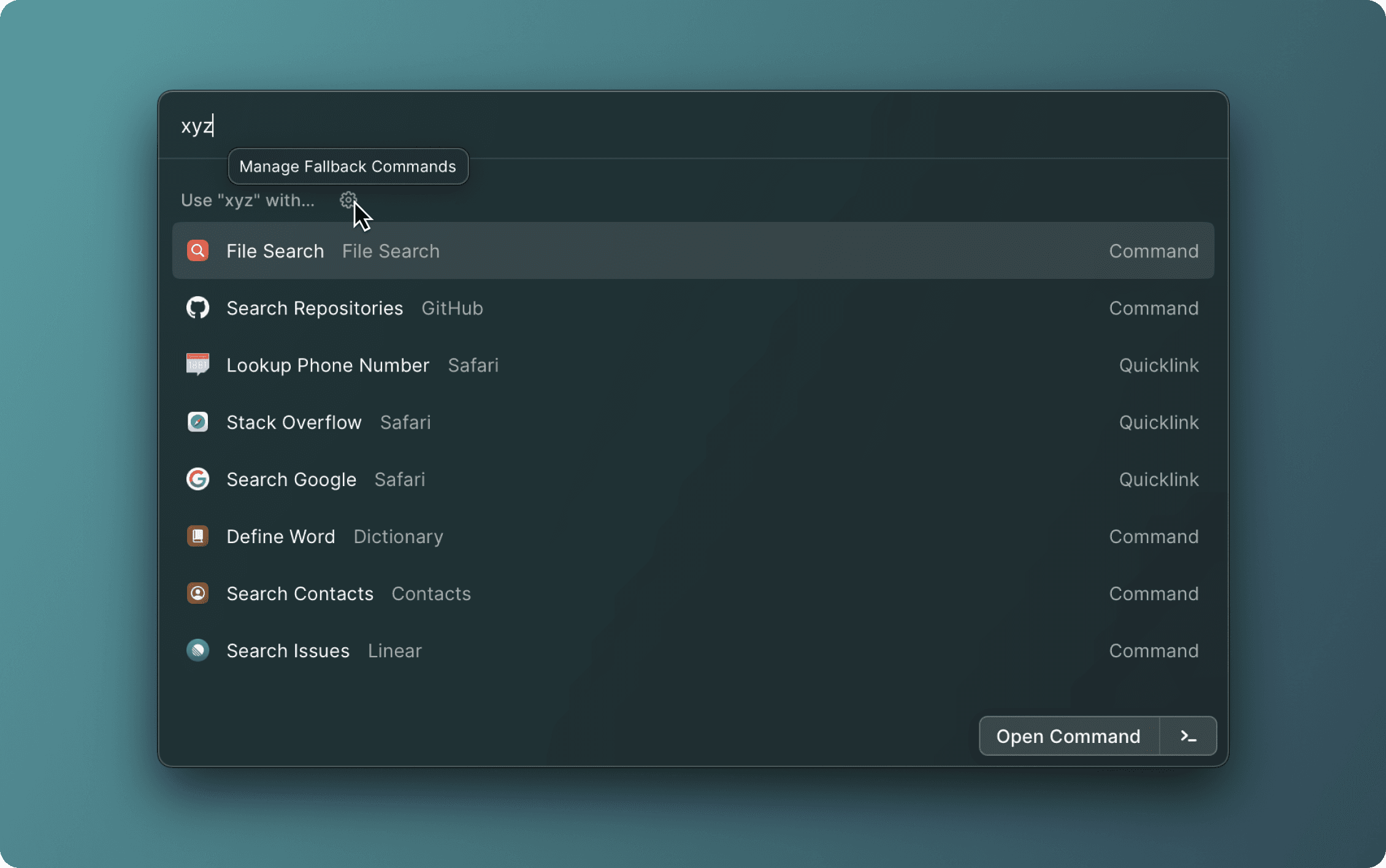 Manage Fallback Commands
