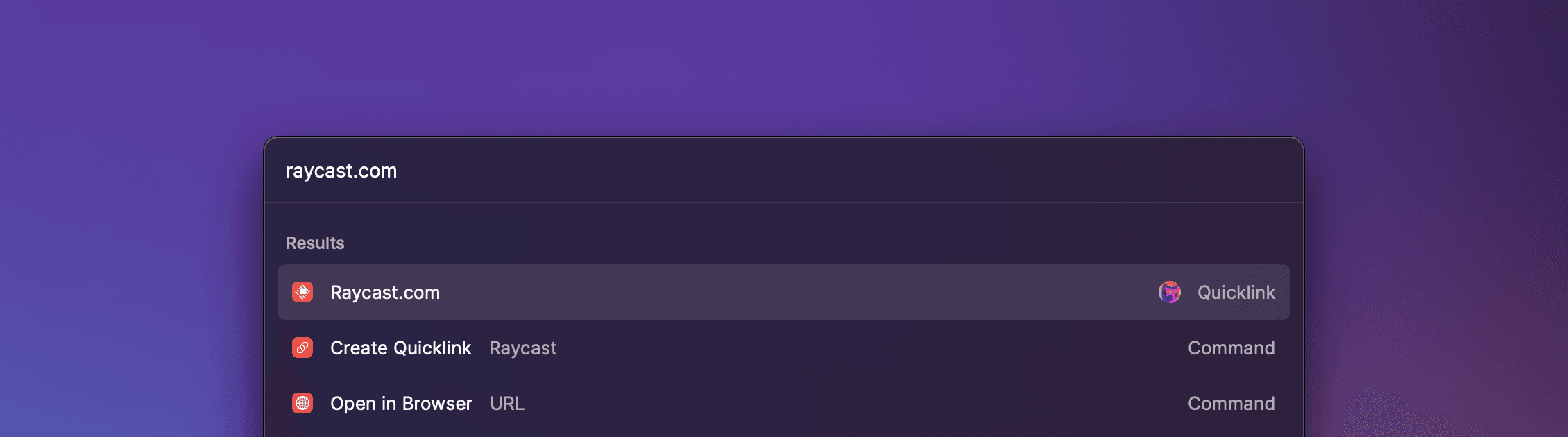 Quicklink in Root Search