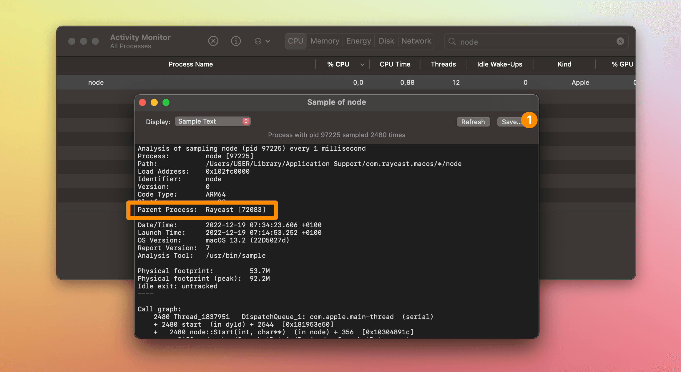Sample Raycast Helper process