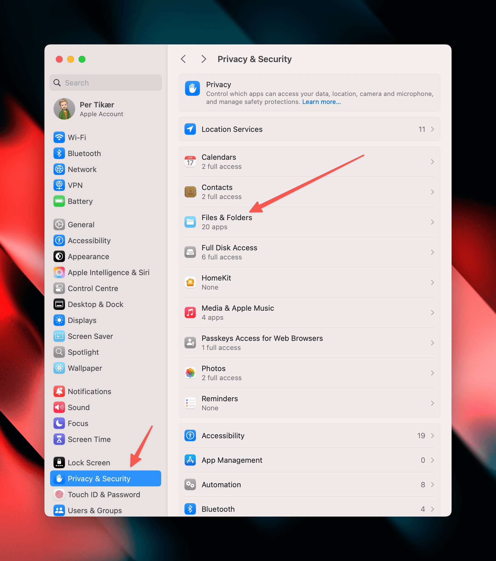 System Preferences Security and Privacy