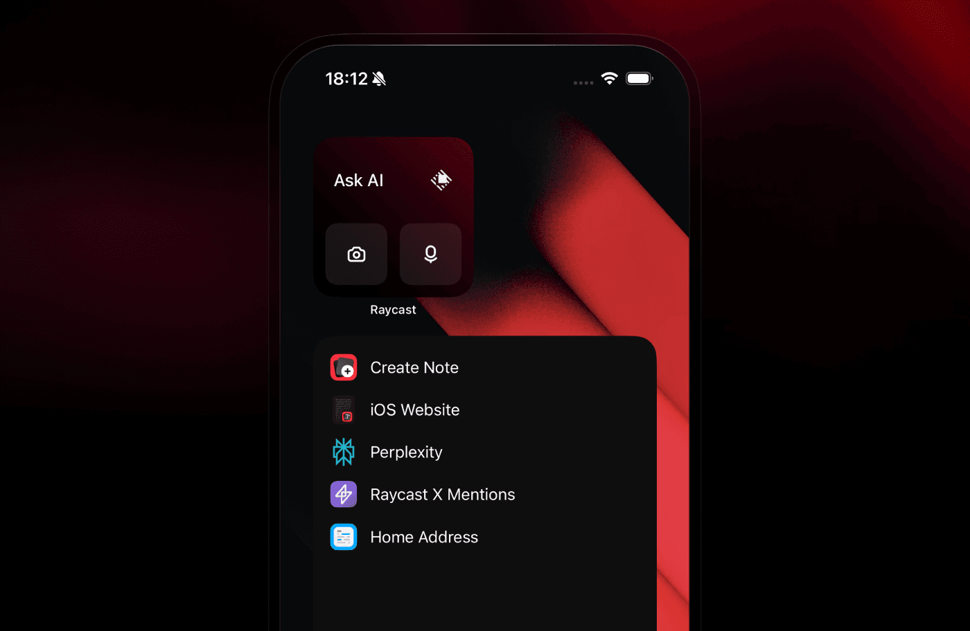 Raycast home screen widgets on iOS