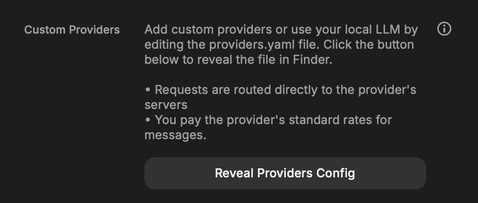 Custom Provider not configured
