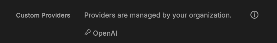 Custom Provider configured