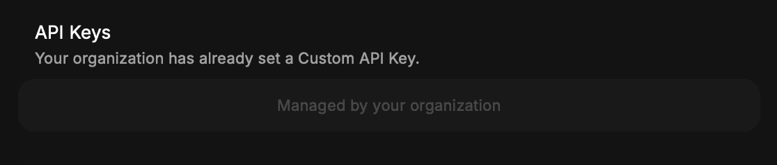 BYOK configured