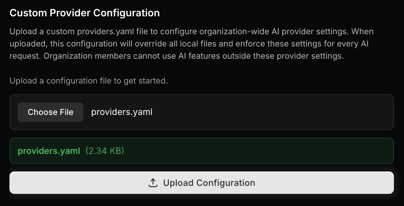 Custom Provider Setting File Selected