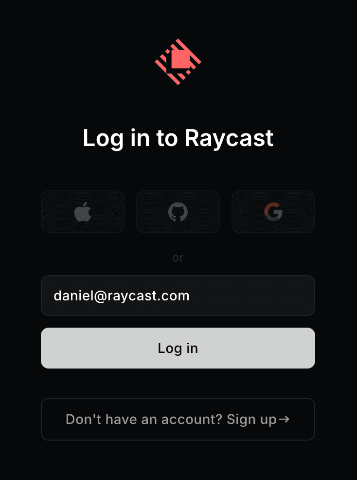 Log in page with Domain Capture Enabled