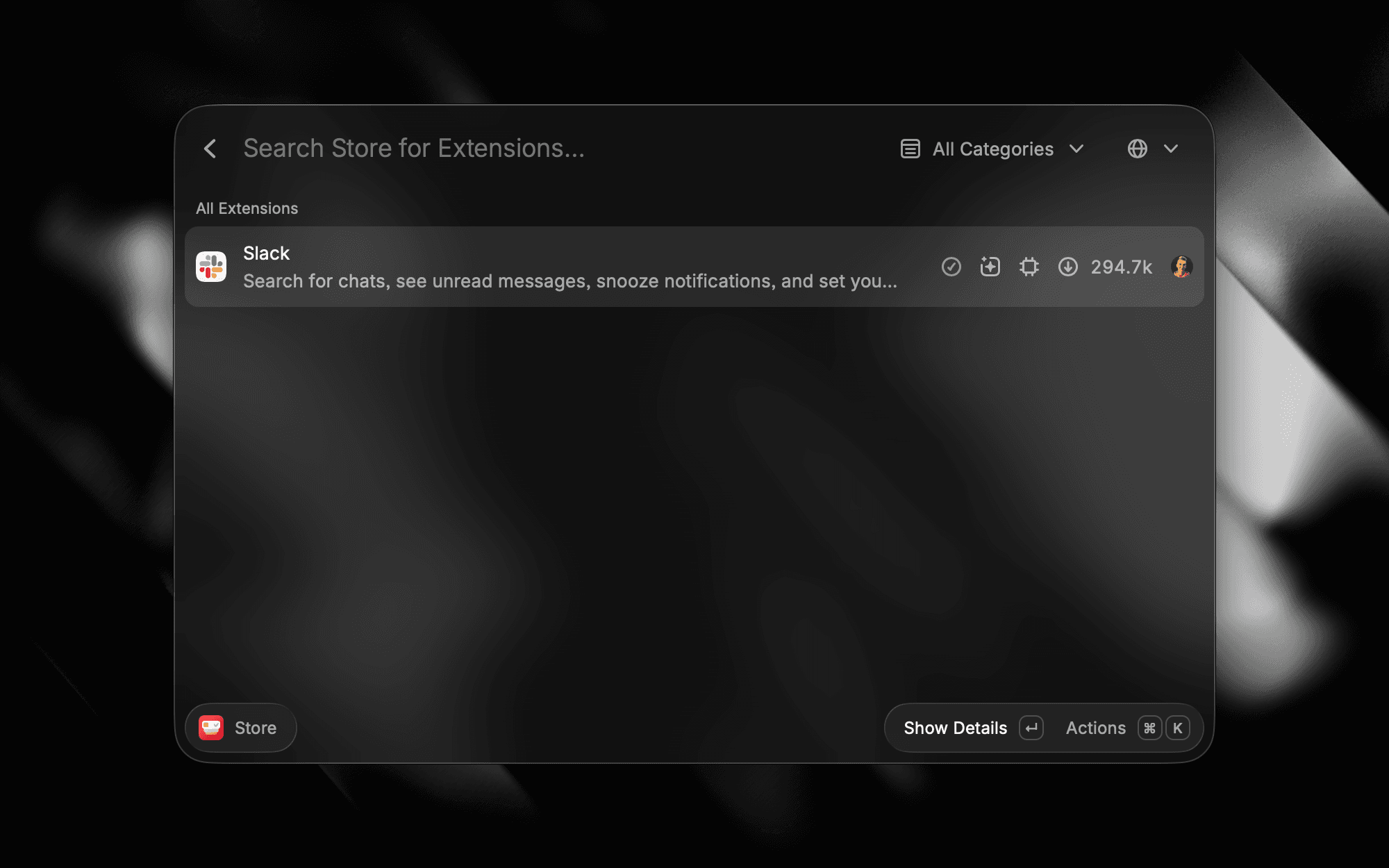 Slack extension added to allow-list